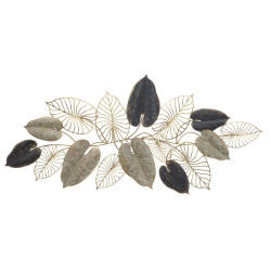 Pannello murale in ferro Century – Modello A – 131x61 cm – Decorazione murale dorata Glam